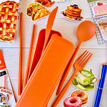 Load image into Gallery viewer, Eats-On-the-Go Reusable Travel Utensil Set
