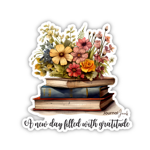 Filled with Gratitude Die-Cut Sticker