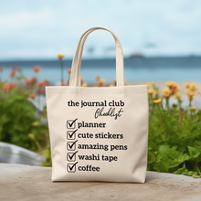 Load image into Gallery viewer, The Journal Club Canvas Tote Bag
