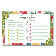 Juego de 12 tarjetas con recetas