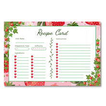 Juego de 12 tarjetas con recetas