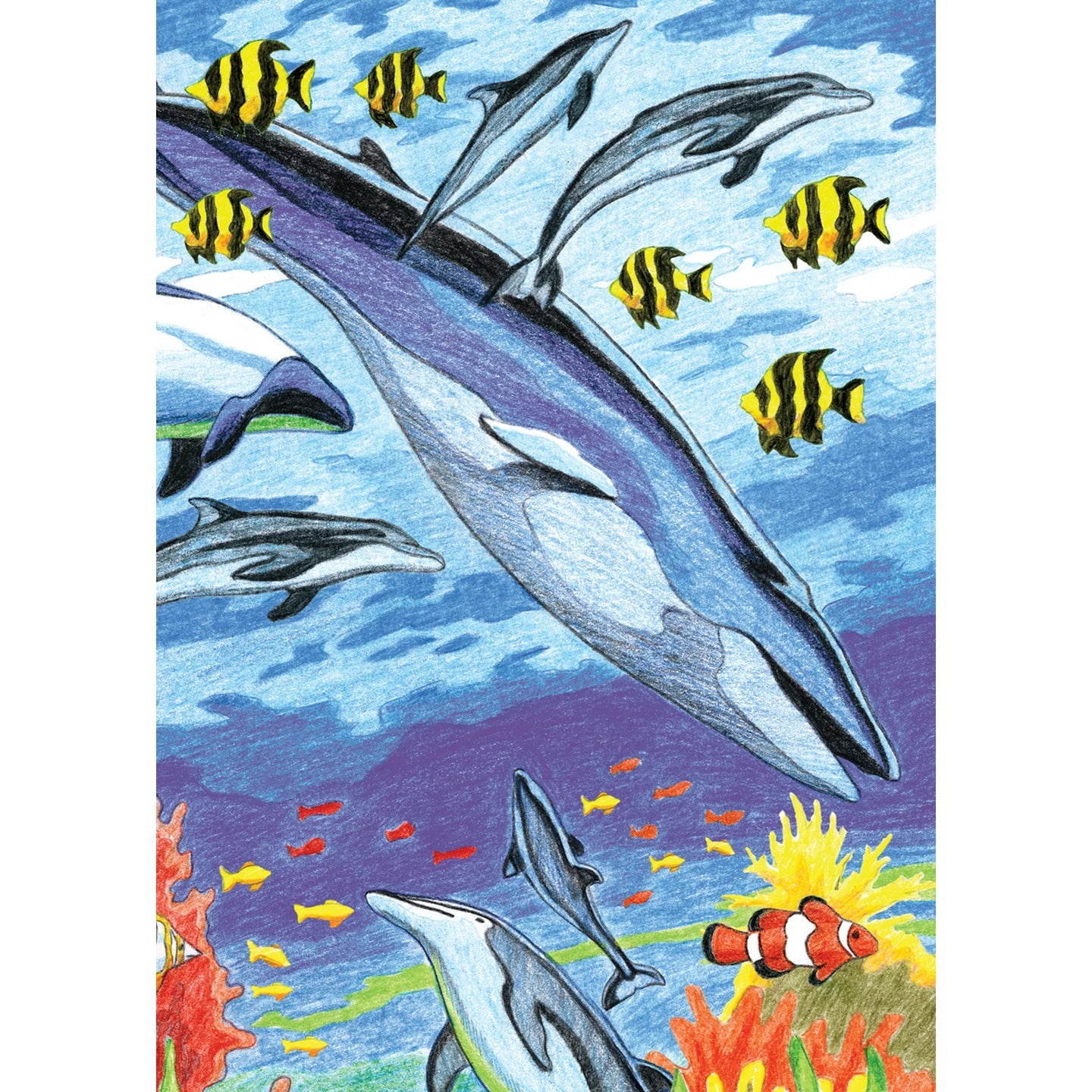 Under the Sea Color Pencil By Number Set