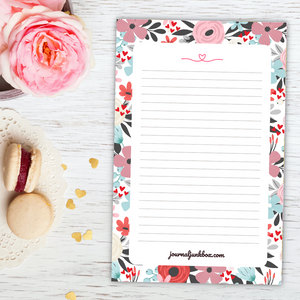 Floral Hearts Notepads