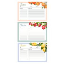 Citrus Bloom Recipe Card Set of 12 by Journal Junk