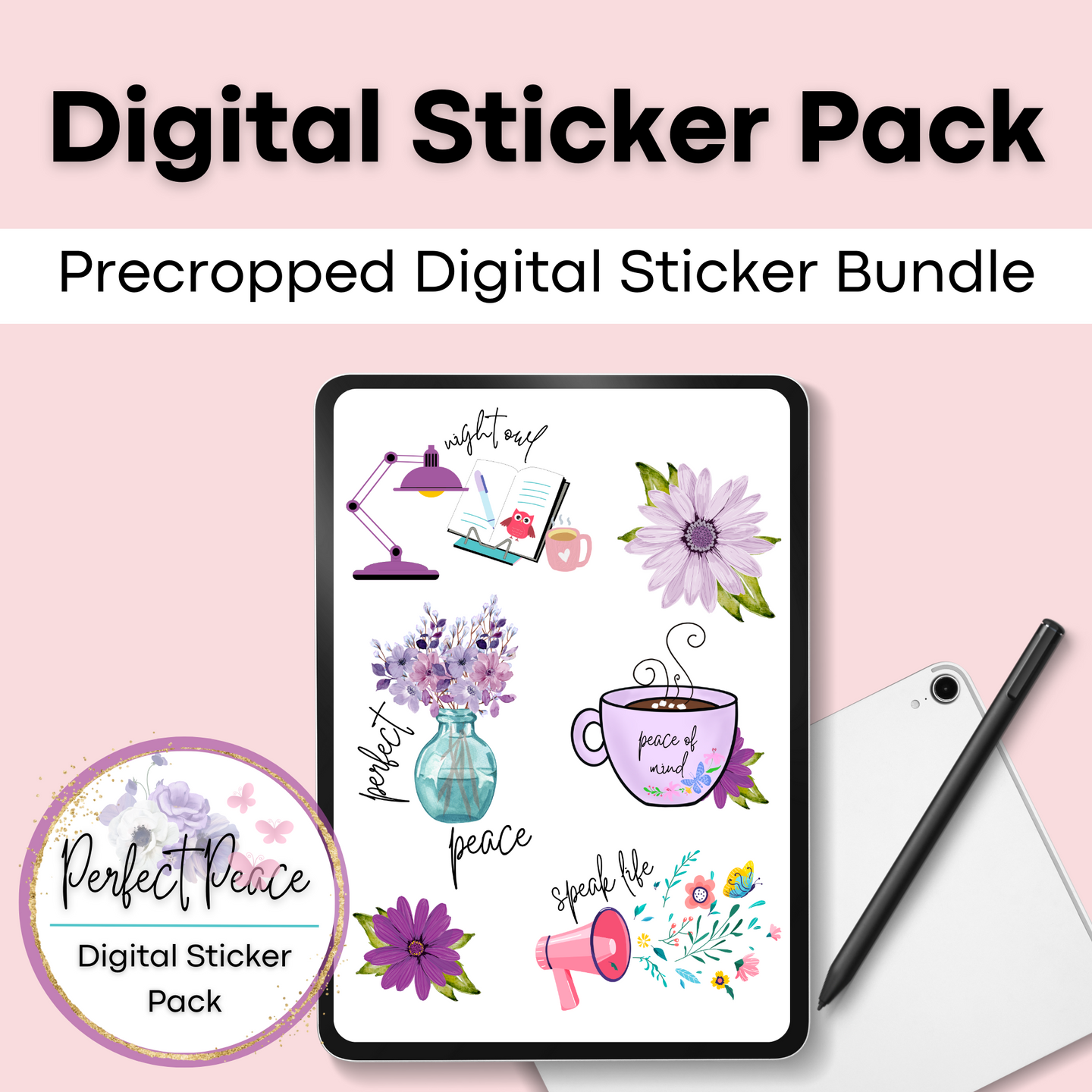 Perfect Peace Digital Sticker Pack (Immediate Download)