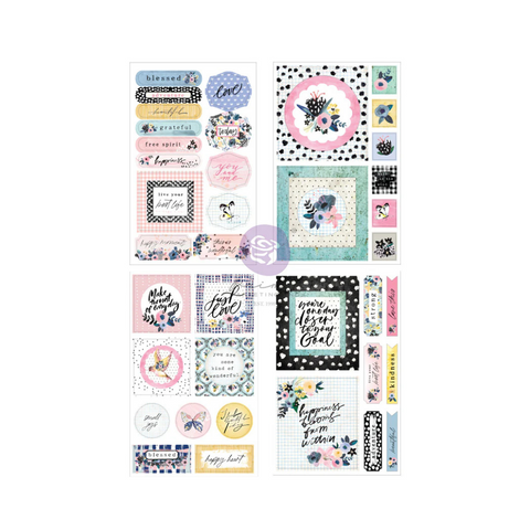 Hello Springtime Abstract Cut-Out Sticker Sheets