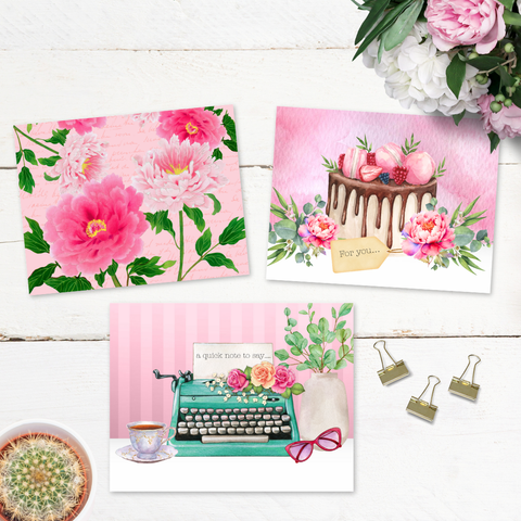 Blush and Brave Notecard Set of 3