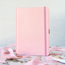 Load image into Gallery viewer, Harmony Pink Floral Grid Dot Journal
