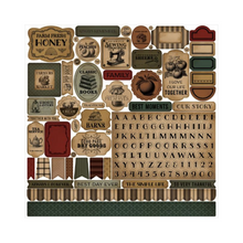 Market Day Vintage Cardstock Stickers - 12