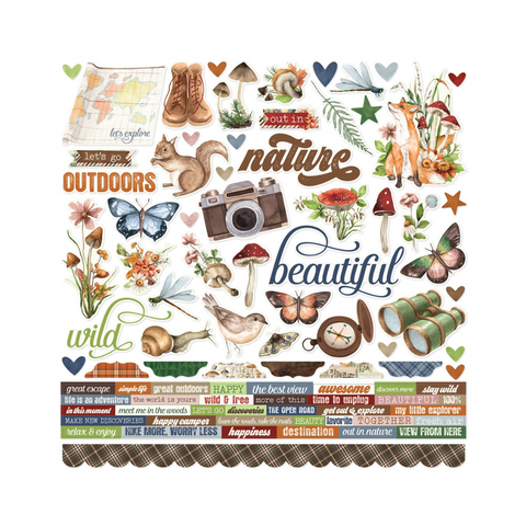 Out in Nature Cardstock Stickers - 12