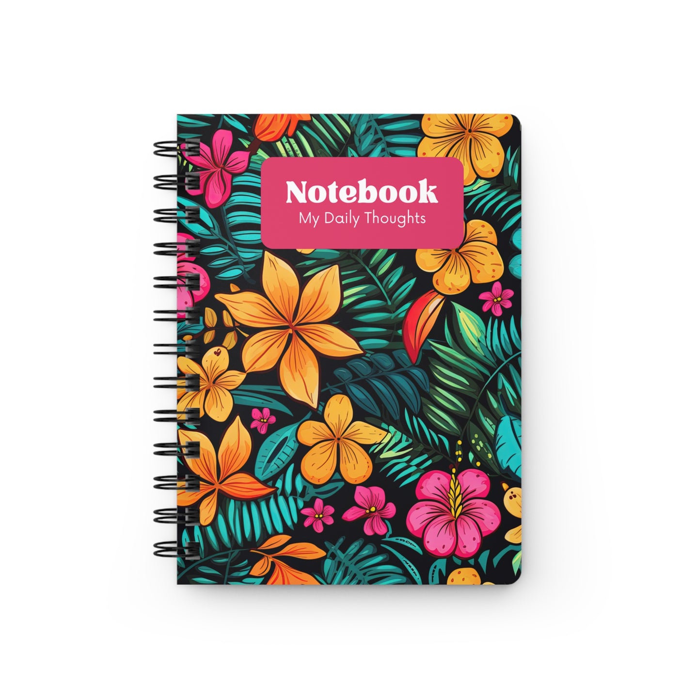 Preview Book: Daily Thoughts Flowers Spiral Bound Journal
