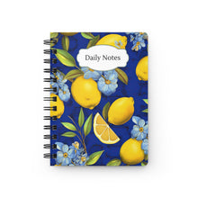 Load image into Gallery viewer, Preview Book: Daily Thoughts Lemons Spiral Bound Journal
