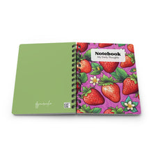 Load image into Gallery viewer, Preview Book: Daily Thoughts Strawberry Spiral Bound Journal
