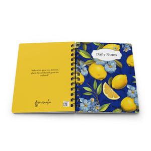 Preview Book: Daily Thoughts Lemons Spiral Bound Journal