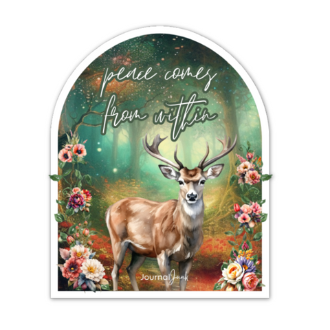 Woodland Deer Die-Cut Sticker