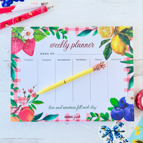 Citrus Bloom Desk Planner by Journal Junk