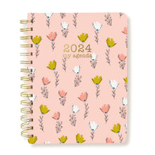 Load image into Gallery viewer, Floral Pink My Agenda 2024 Planner
