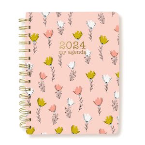 Floral Pink My Agenda 2024 Planner