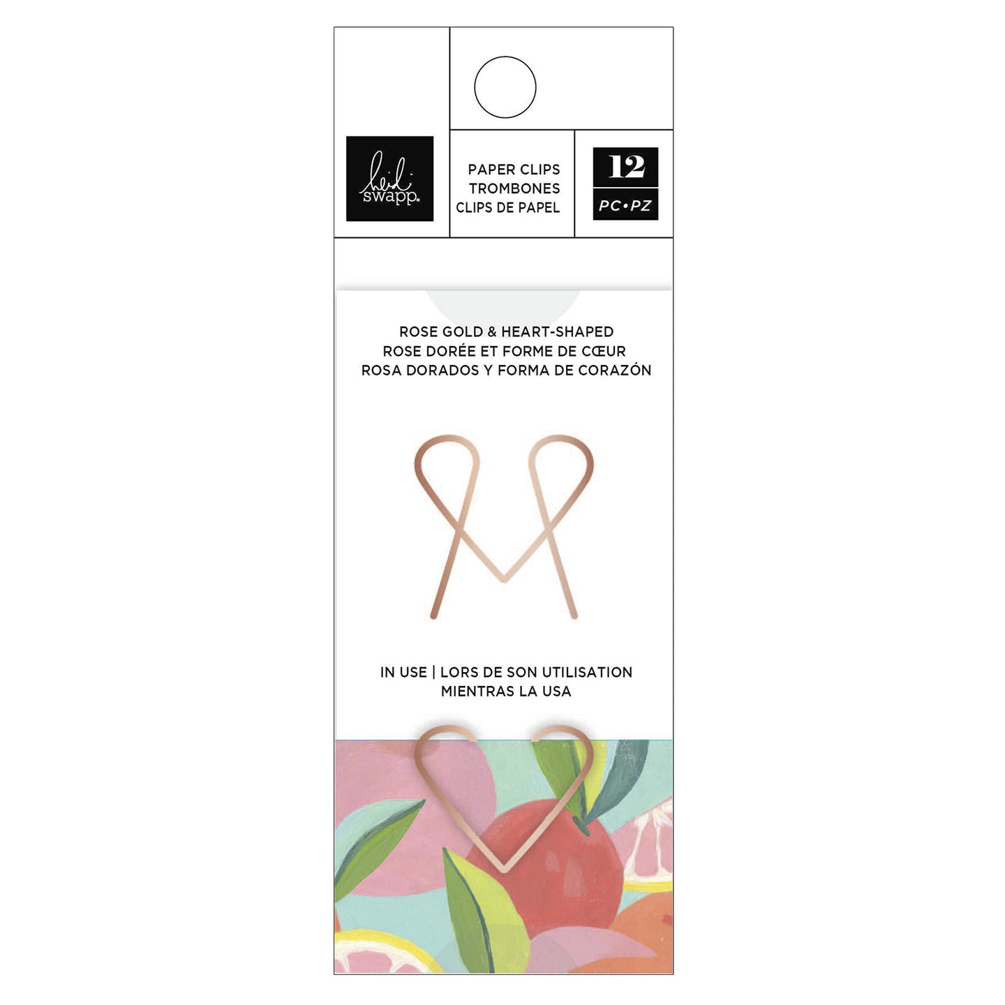 Blush & Heart Paper Clips