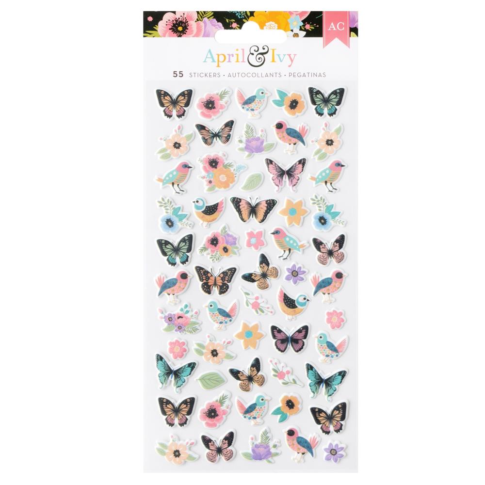 Bright Butterflies Puffy Sticker Pack