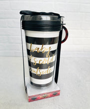 Taza de viaje con bloc de notas 