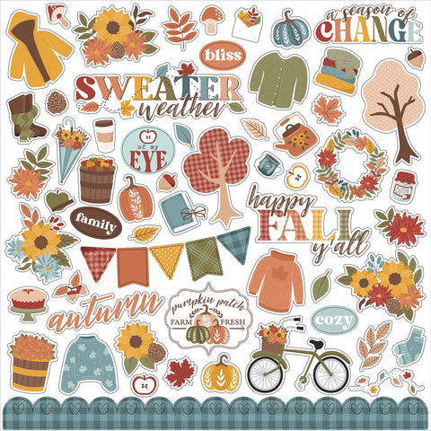 Cozy Autumn Cardstock Stickers - 12