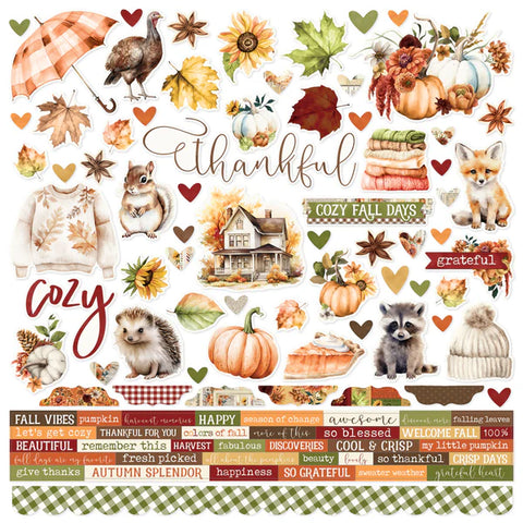 Autumn Days Cardstock Stickers - 12