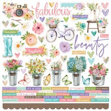 Fleur & Found Cardstock Stickers - 83 pcs - 12'' x 12''