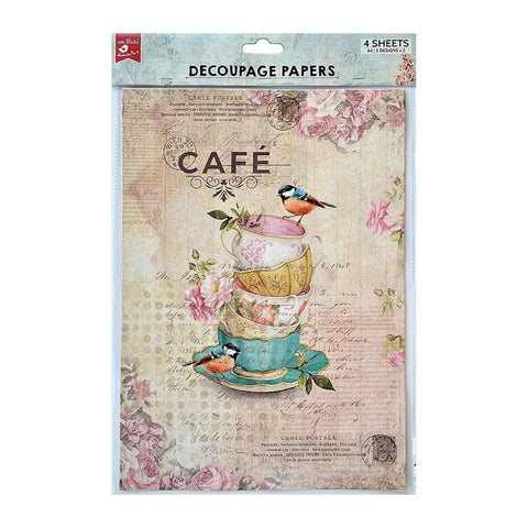 Freedom Café Decoupage Set A4 - 4 Sheets