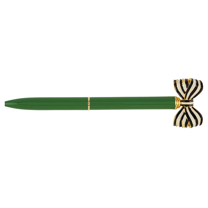 Green and Gold Bow Pen