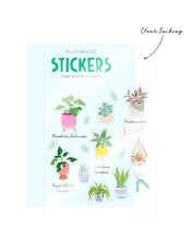 House Plants Clear Stickers - 17 Stickers