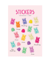 Gummy Bear Clear Stickers - 19 Stickers
