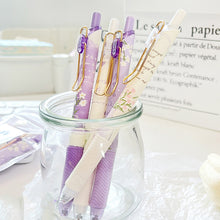Purple Daisy Flower Gel Pen Set of 4