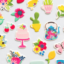 Happy Days Floral Puffy Stickers