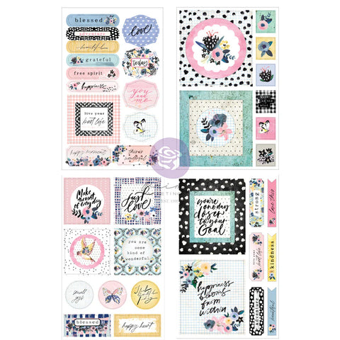 Hello Springtime Abstract Cut-Out Sticker Sheets