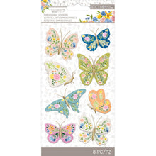 Antique Butterfly Garden Dimensional Stickers
