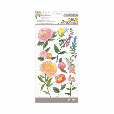 Antique Garden Floral Stickers