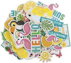 Lemons and Sunshine Ephemera Embellishment 82-PC Pack