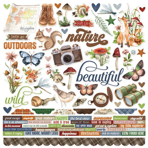 Out in Nature Cardstock Stickers - 12