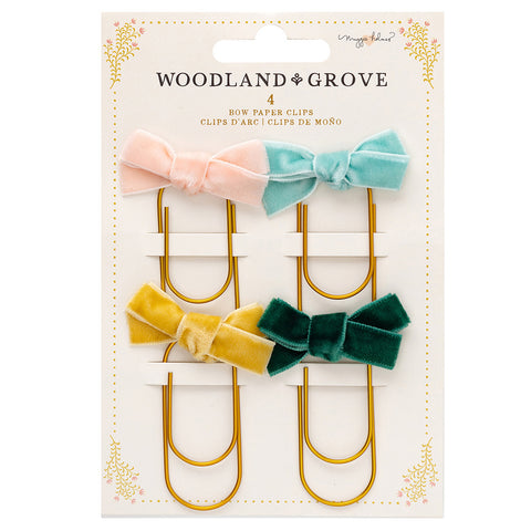 Glamour Velvet Bow Paper Clip Set