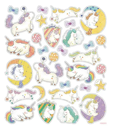 Unicorn Over the Moon Stickers