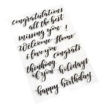 Sentiments Acrylic Traceable Stamps