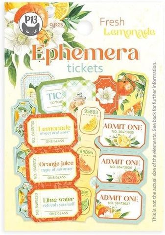 Squeeze the Day Ephemera Cardstock Die-cut Tickets 9/Pkg