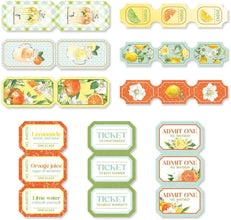 Squeeze the Day Ephemera Cardstock Die-cut Tickets 9/Pkg