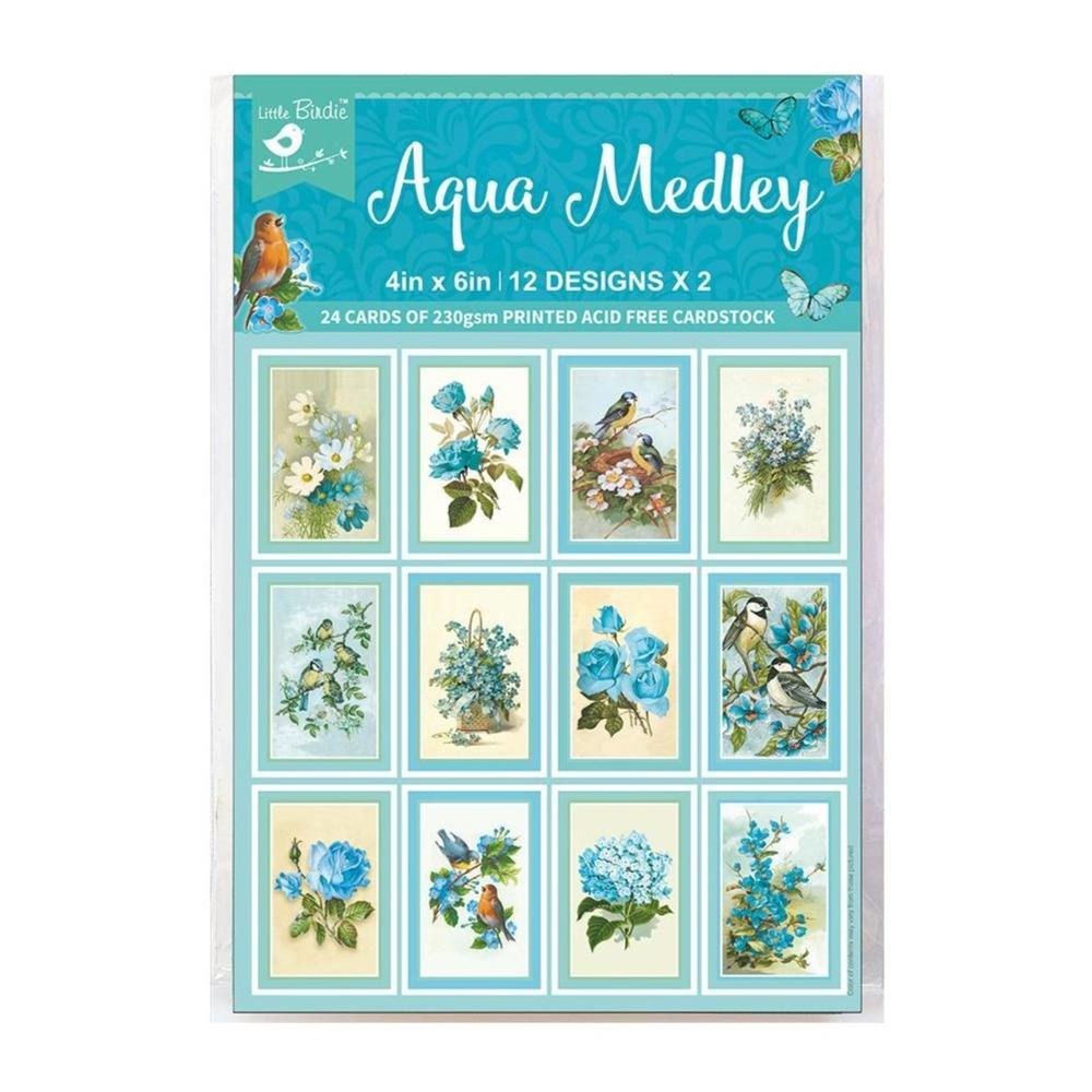 Aqua Medley Journaling Cards