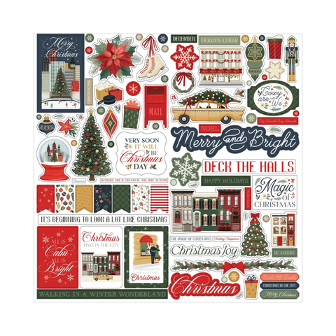 Christmas City Cardstock Stickers 12 x 12