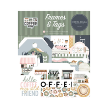 Coffee Shop Die Cut Cardstock Frames and Tags Ephemera Embellishments