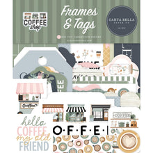 Coffee Shop Die Cut Cardstock Frames and Tags Ephemera Embellishments