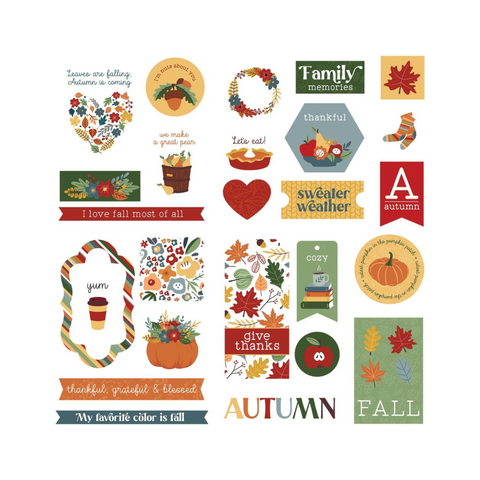 Hello Autumn Ephemera Card Stock Die Cuts