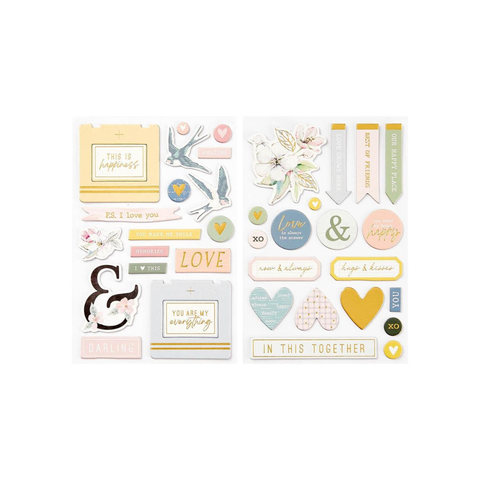 This is Happiness Chipboard Stickers